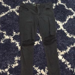 American eagle jeggings super stretch ripped